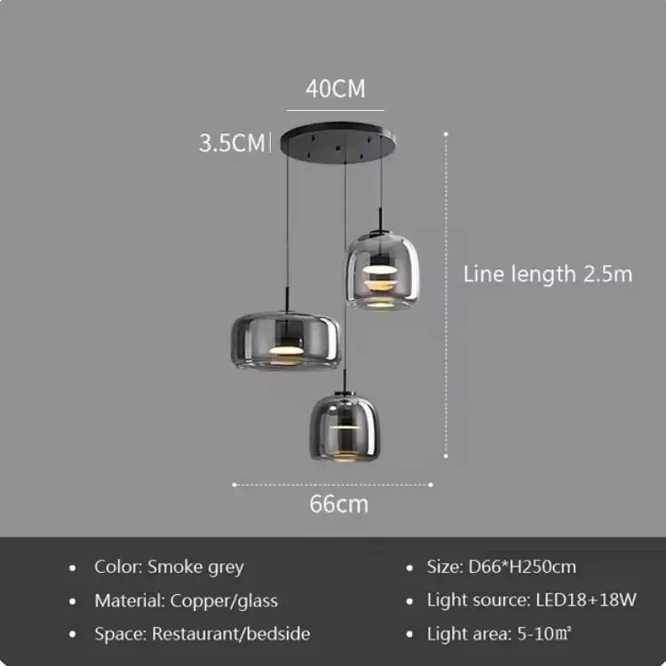 DecorBites™ Moroccan Amber Modern Nordic Pendant Light