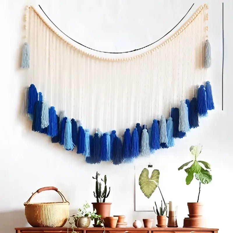 DecorBites™ Moroccan Bohemian Wall Decor Tapestry Curtain Homestay Woven Macrame Sofa Tapestry Livingroom Wall Boho Decoration Home Decor