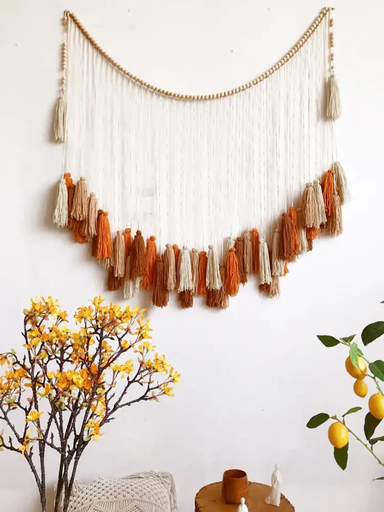 DecorBites™ Moroccan Bohemian Wall Decor Tapestry Curtain Homestay Woven Macrame Sofa Tapestry Livingroom Wall Boho Decoration Home Decor