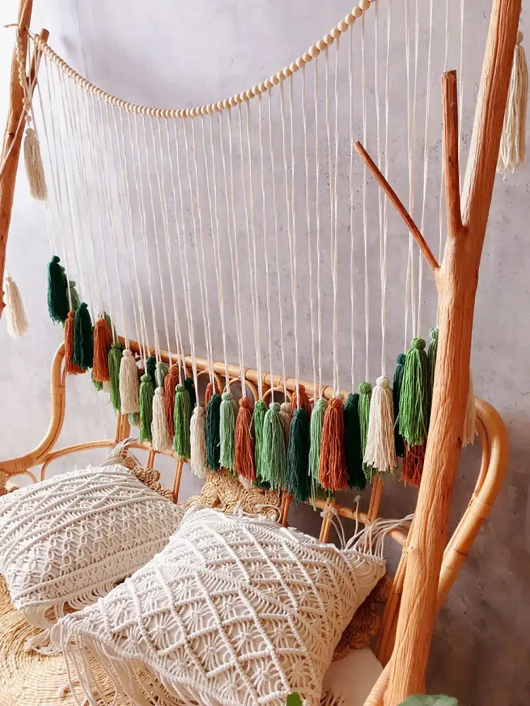 DecorBites™ Moroccan Bohemian Wall Decor Tapestry Curtain Homestay Woven Macrame Sofa Tapestry Livingroom Wall Boho Decoration Home Decor