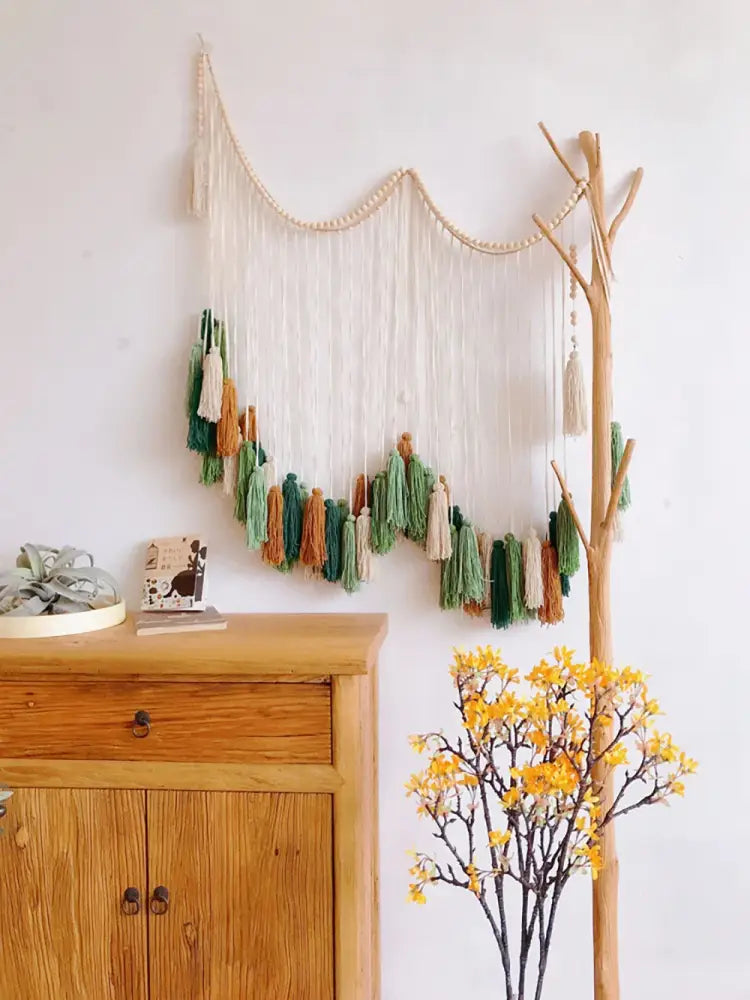 DecorBites™ Moroccan Bohemian Wall Decor Tapestry Curtain Homestay Woven Macrame Sofa Tapestry Livingroom Wall Boho Decoration Home Decor