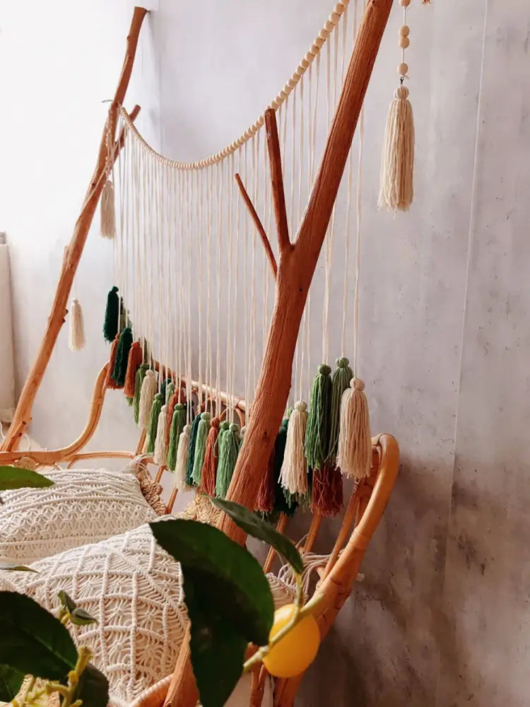 DecorBites™ Moroccan Bohemian Wall Decor Tapestry Curtain Homestay Woven Macrame Sofa Tapestry Livingroom Wall Boho Decoration Home Decor