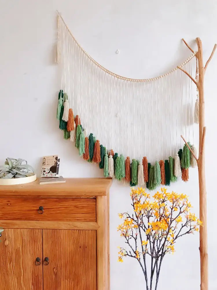 DecorBites™ Moroccan Bohemian Wall Decor Tapestry Curtain Homestay Woven Macrame Sofa Tapestry Livingroom Wall Boho Decoration Home Decor