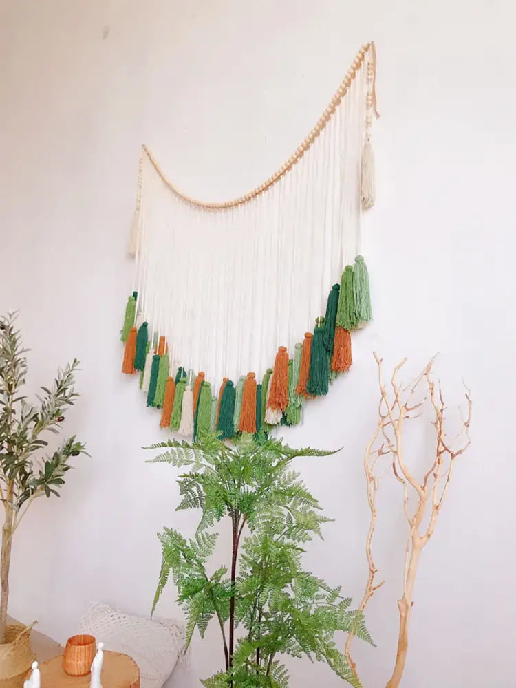 DecorBites™ Moroccan Bohemian Wall Decor Tapestry Curtain Homestay Woven Macrame Sofa Tapestry Livingroom Wall Boho Decoration Home Decor