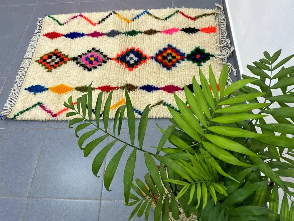 DecorBites™ Moroccan Handmade Azilal rug 1.5m x 1m