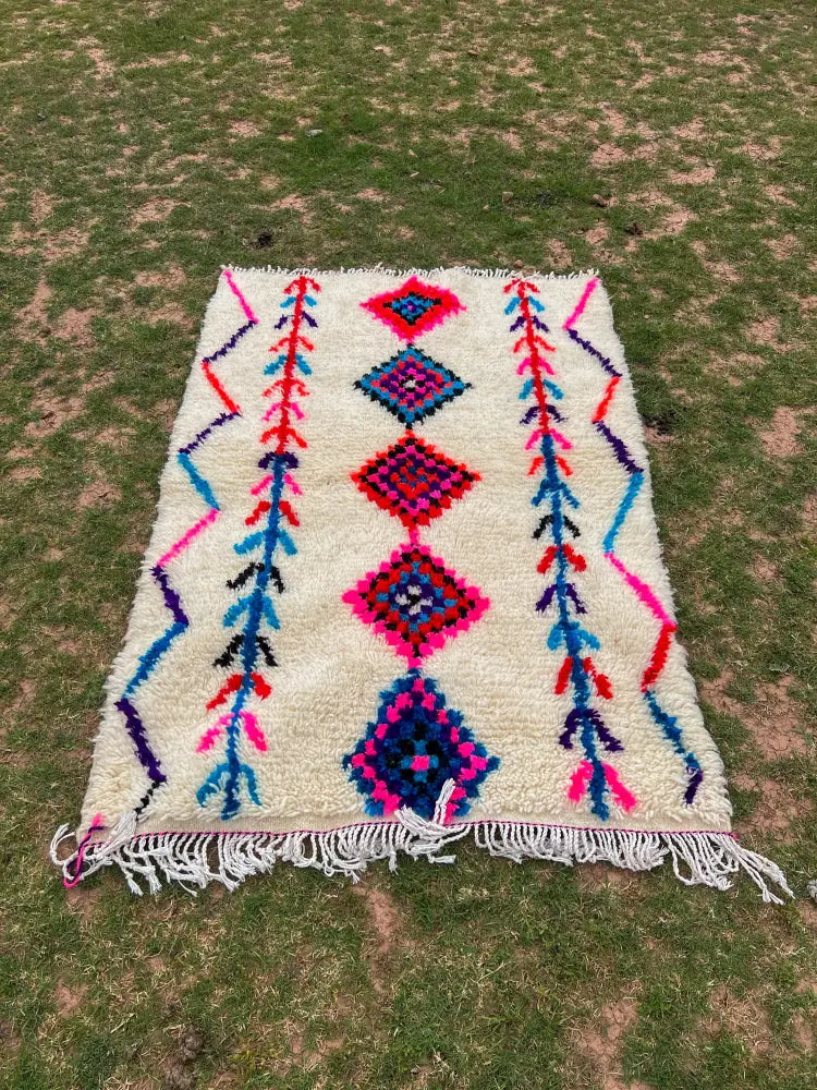DecorBites™ Moroccan Handmade Azilal rug 1.5m x 1m