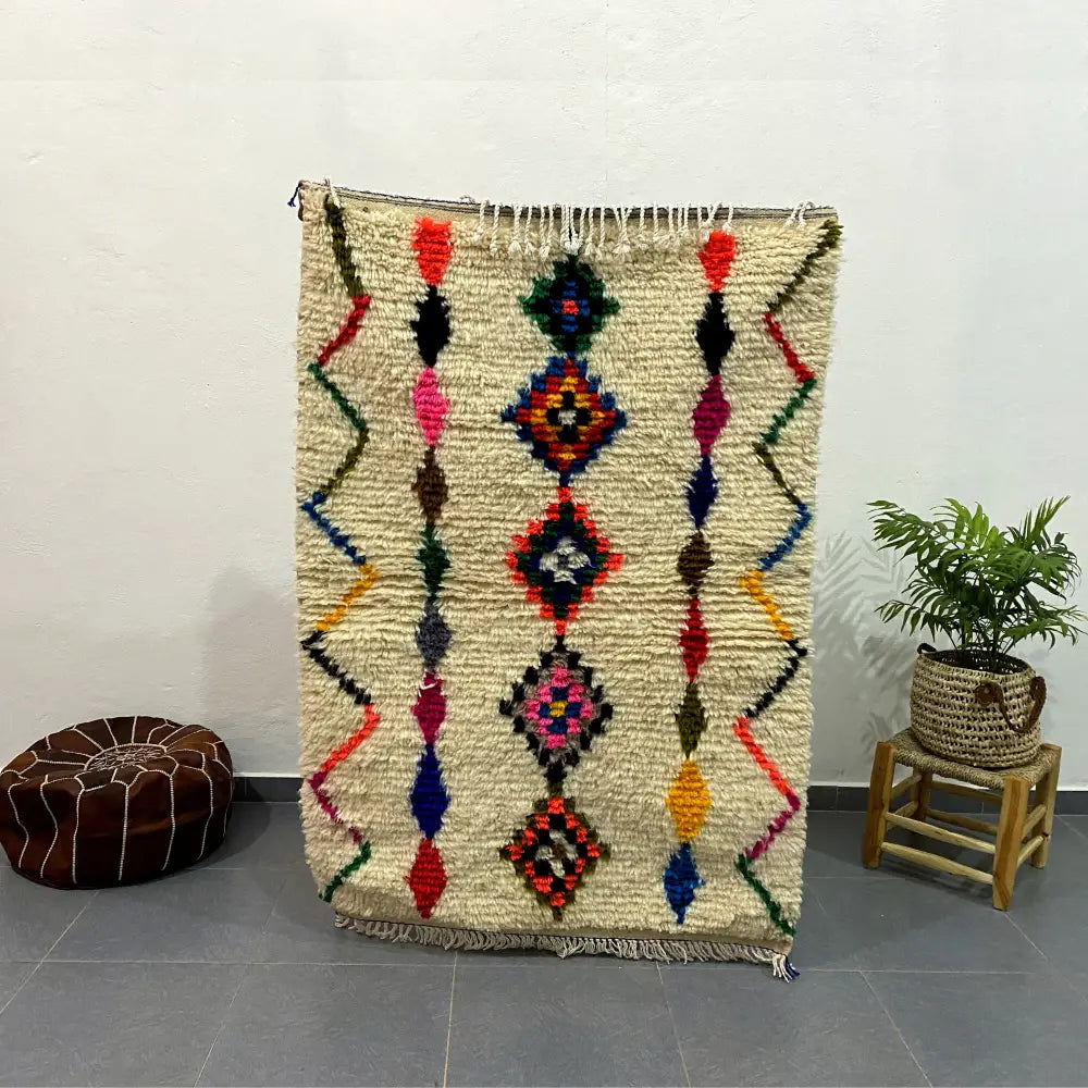 DecorBites™ Moroccan Handmade Azilal rug 1.5m x 1m