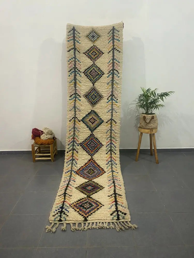 DecorBites™ Moroccan Handmade Azilal Rug 3m x 0.7m