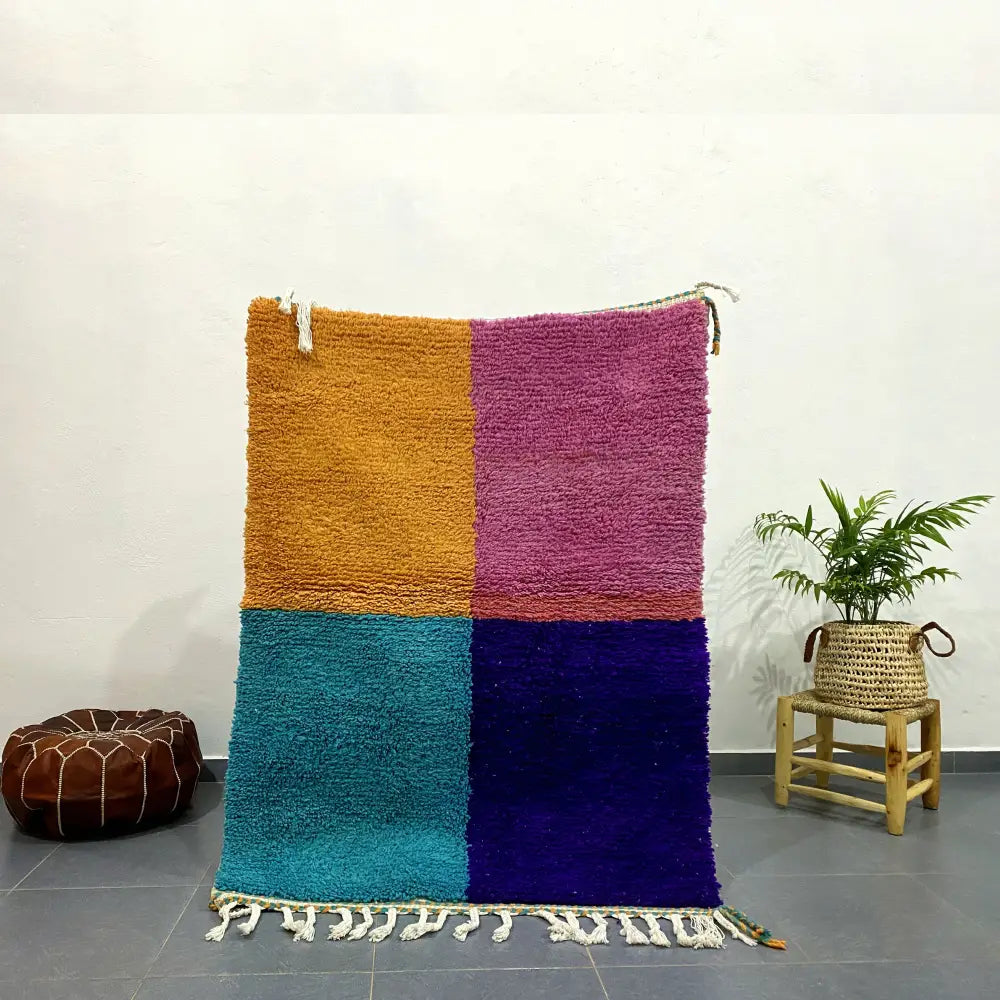 DecorBites™ Moroccan Handmade Beni Ouarain Rug 1.5m / 1m