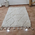 DecorBites™ Moroccan Handmade Beni Ouarain Rug 1.5m x 1m