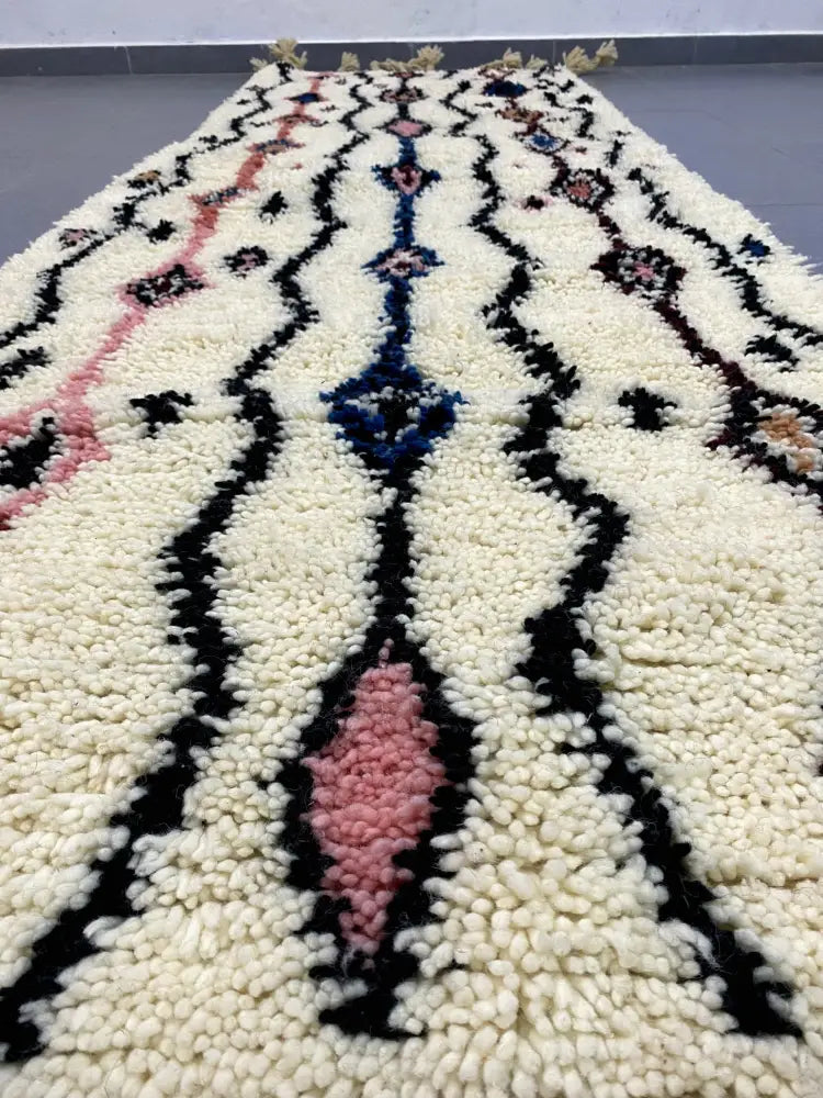 DecorBites™ Moroccan Handmade Beni Ouarain Rug 2.5m x 0.7m