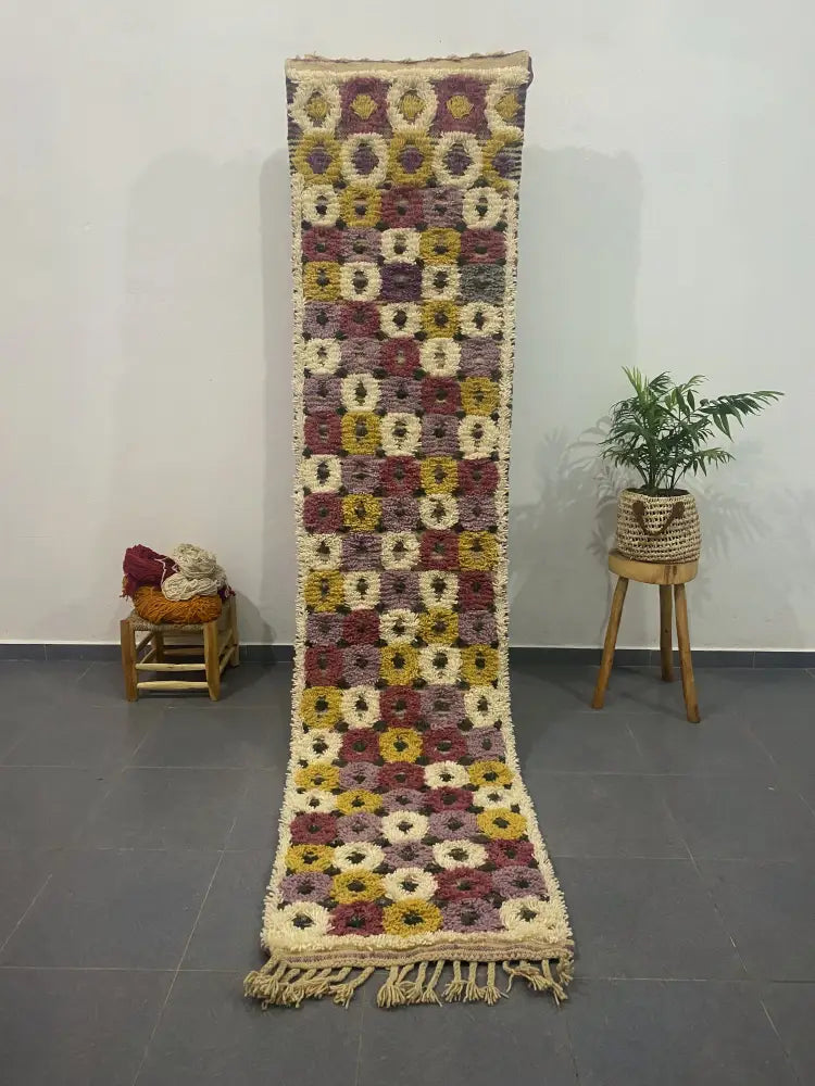 DecorBites™ Moroccan Handmade Beni Ouarain rug 2.7m x 0.7m