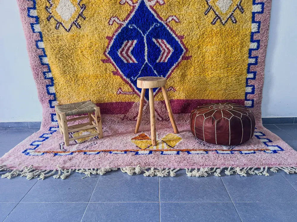 DecorBites™ Moroccan Handmade Beni Ouarain Rug 3m x 2.5m
