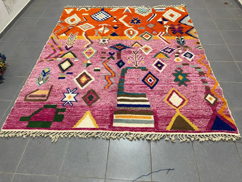 DecorBites™ Moroccan Handmade Beni Ouarain Rug 3m x 2.5m