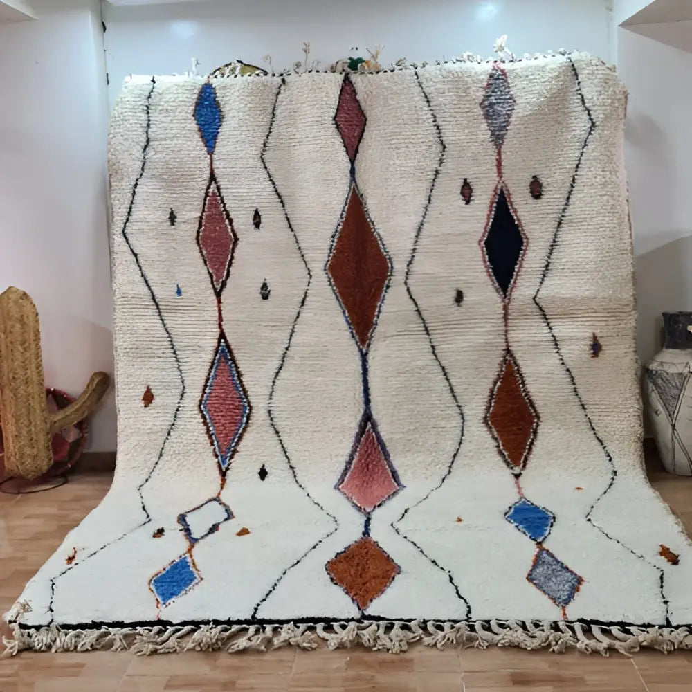DecorBites™ Moroccan Handmade Beni Ouarain Rug 3m x 2m