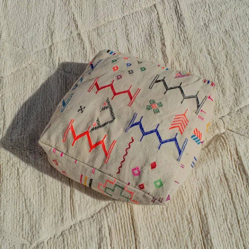 DecorBites™ Moroccan Handmade BeniOurain Pouf