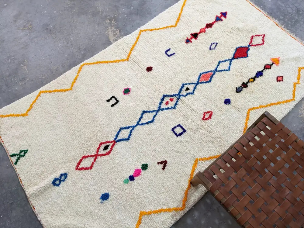 DecorBites™ Moroccan Handmade Traditional Azilal Rug 246 X 143 Cm