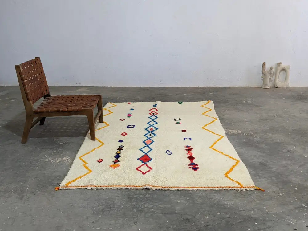 DecorBites™ Moroccan Handmade Traditional Azilal Rug 246 X 143 Cm