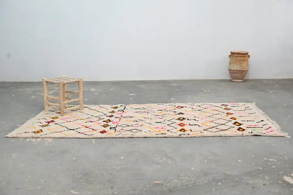 DecorBites™ Moroccan Handmade Traditional Azilal Rug 258 X 120 Cm