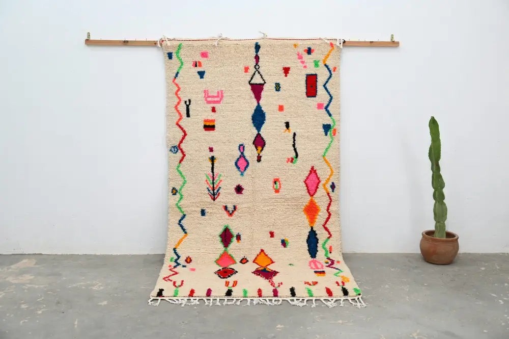 DecorBites™ Moroccan Handmade Traditional Azilal Rug 262 X 142 Cm