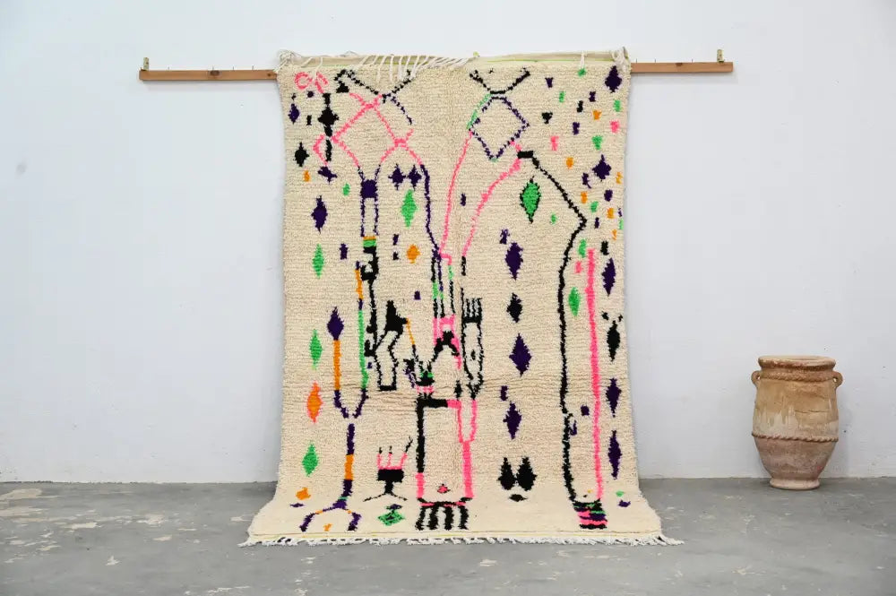 DecorBites™ Moroccan Handmade Traditional Azilal Rug 274 X 145 Cm