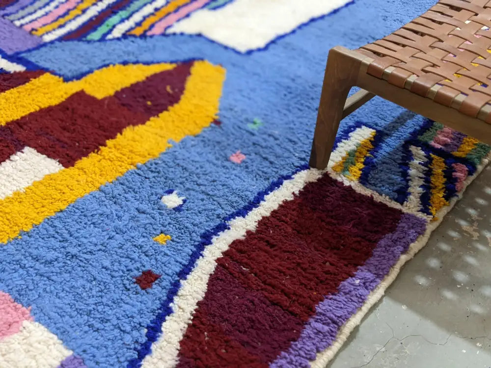 DecorBites™ سجادة أزيلال مغربية تقليدية مصنوعة يدوياً مقاس 304 × 210 سم