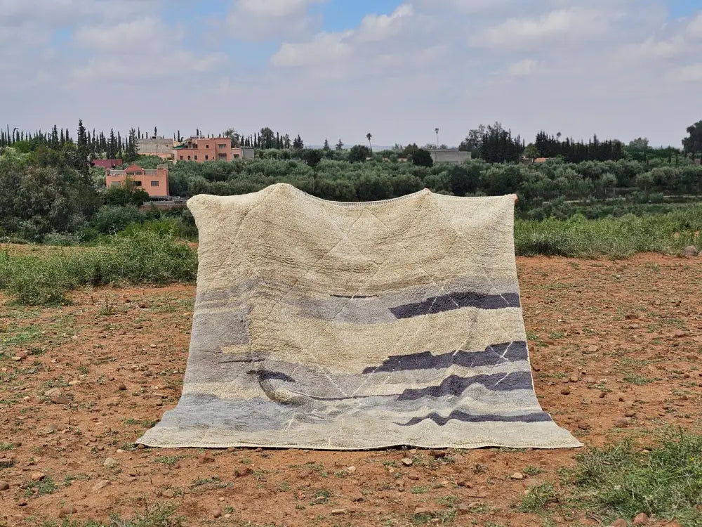 DecorBites™ Moroccan Handmade Traditional Beni Mrirt Rug 330 X 323 Cm