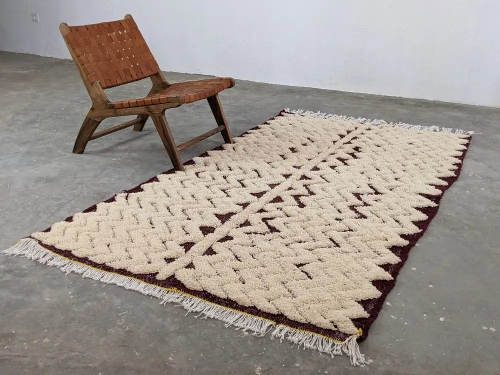 DecorBites™ Moroccan Handmade Traditional Beni Ouarain Rug 252 X 137 Cm