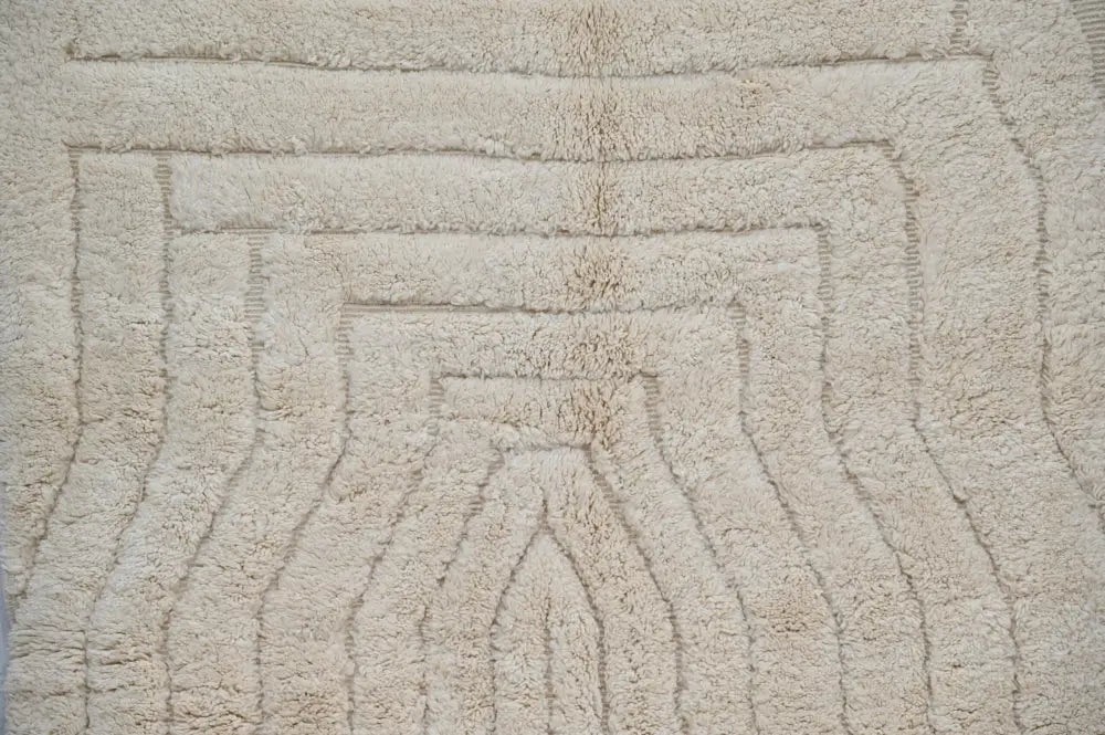 DecorBites™ سجادة بني وريان مغربية تقليدية مصنوعة يدويًا 300 × 217 سم