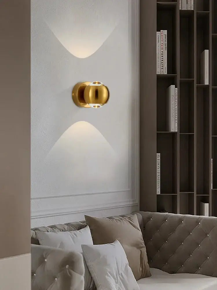 DecorBites™ Moroccan Modern Black Brass LED Wall Lamp