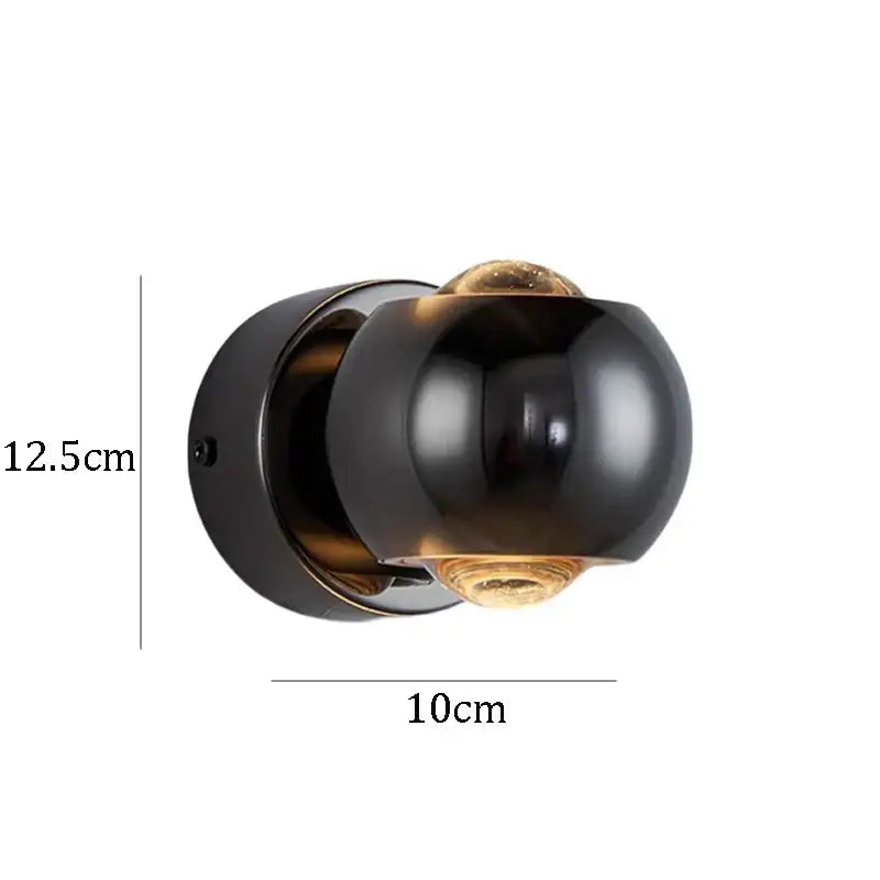 DecorBites™ Moroccan Modern Black Brass LED Wall Lamp