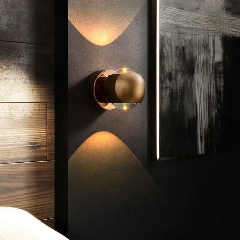 DecorBites™ Moroccan Modern Black Brass LED Wall Lamp