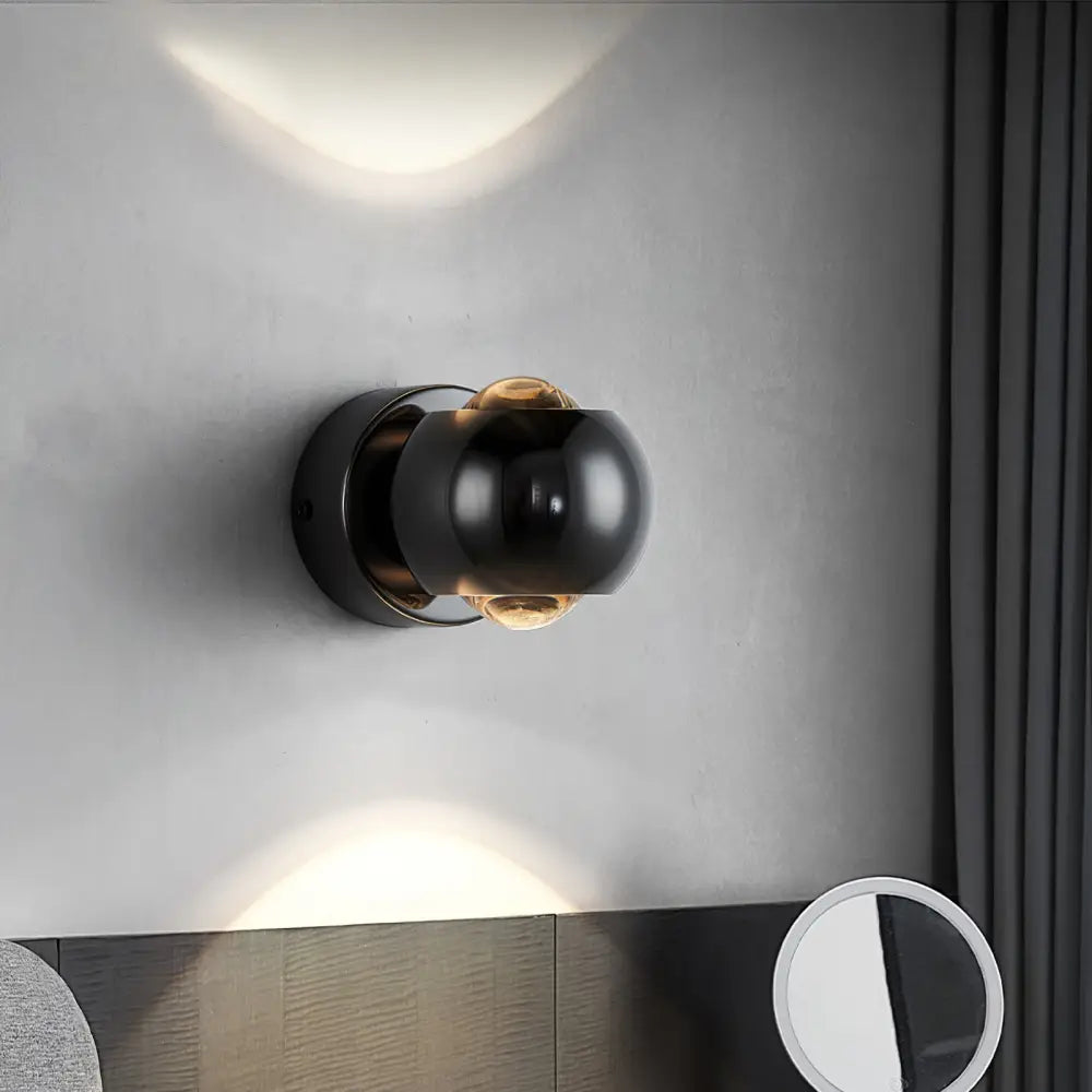 DecorBites™ Moroccan Modern Black Brass LED Wall Lamp