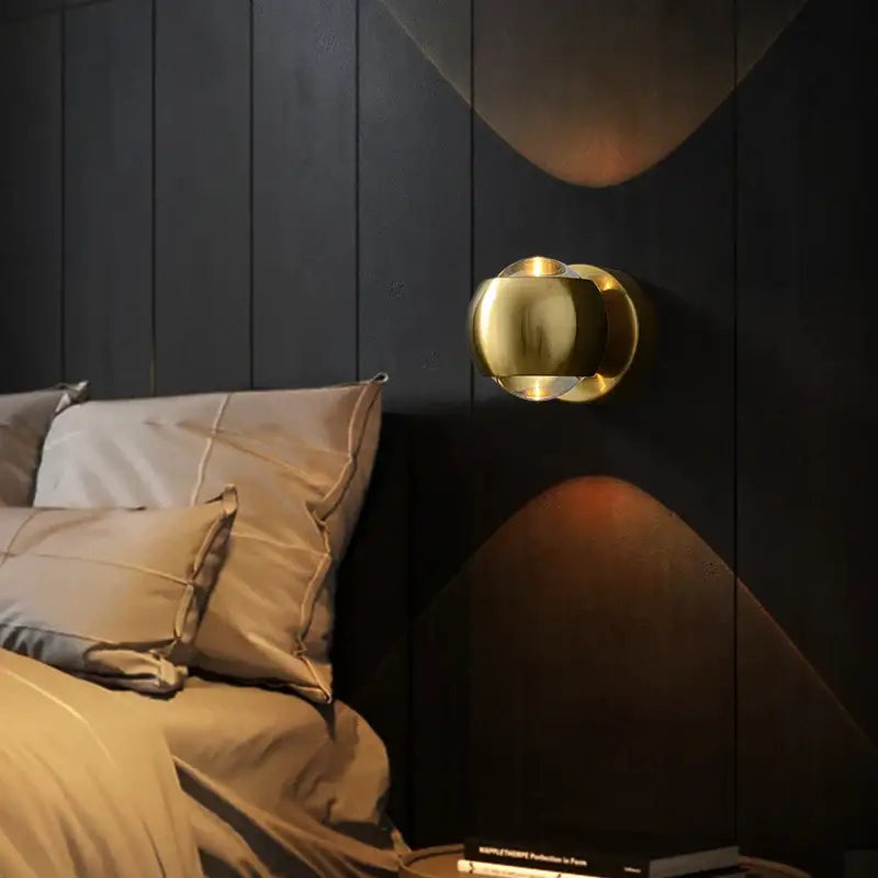 DecorBites™ Moroccan Modern Black Brass LED Wall Lamp