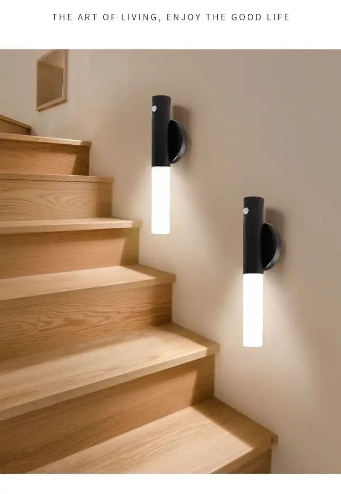 DecorBites™ Motion Sensor Battery Operated Black Wall Lamp