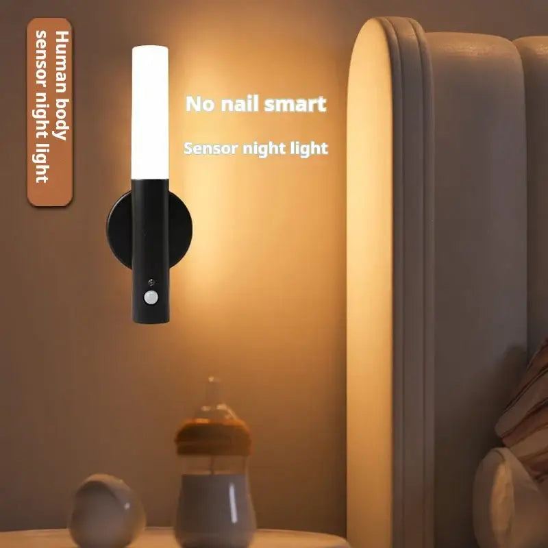 DecorBites™ Motion Sensor Battery Operated Black Wall Lamp