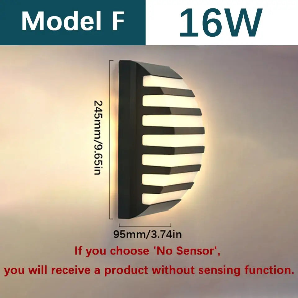 DecorBites™ Motion Sensor Outdoor Wall Light - Waterproof, Modern