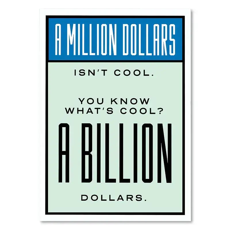 DecorBites™ Motivational Monopoly Millionaire Cartoon Canvas Wall Art
