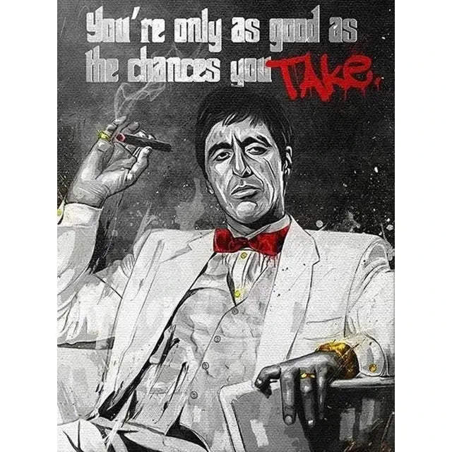 DecorBites™ Motivational Tony Montana Canvas Wall Art