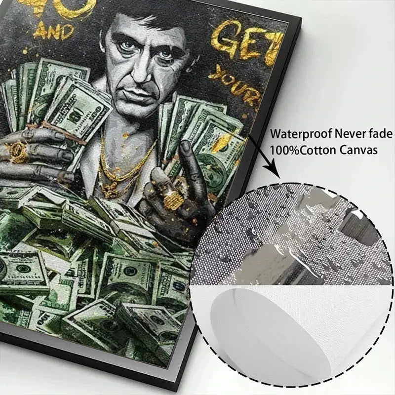 DecorBites™ Motivational Tony Montana Canvas Wall Art