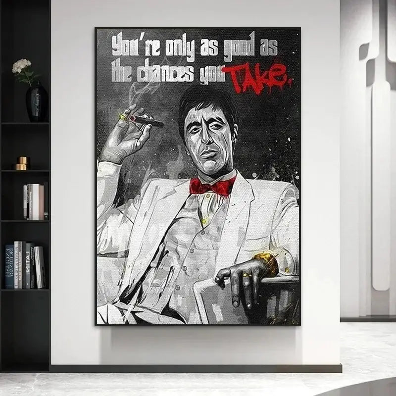 DecorBites™ Motivational Tony Montana Canvas Wall Art