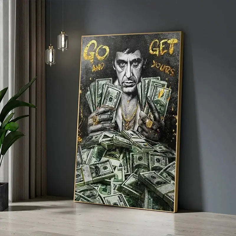 DecorBites™ Motivational Tony Montana Canvas Wall Art