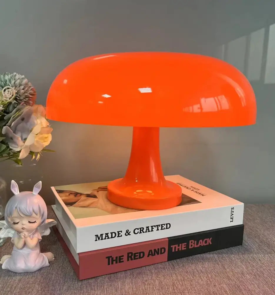 DecorBites™ Mushroom table lamp minimalist modern bedroom bedside lamp Danish designer orange decorative table lamp