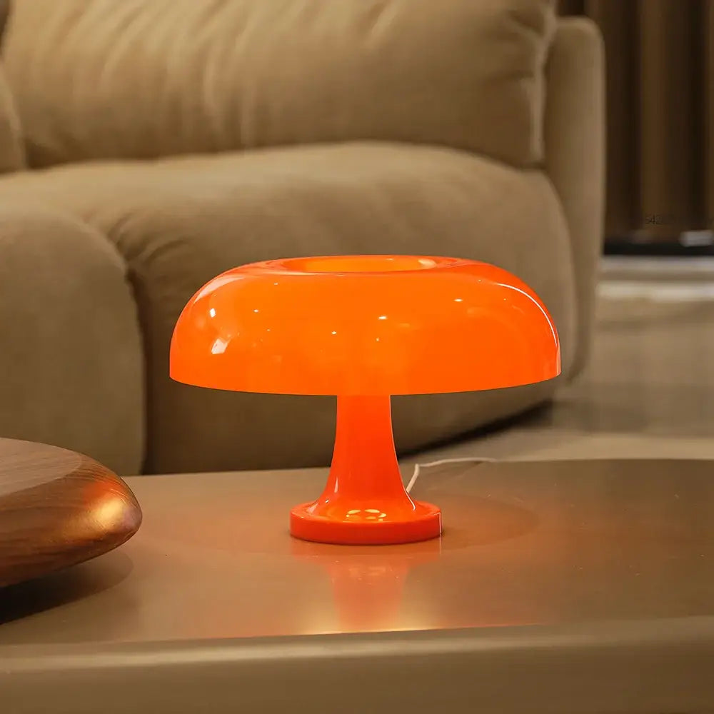 DecorBites™ Mushroom table lamp minimalist modern bedroom bedside lamp Danish designer orange decorative table lamp
