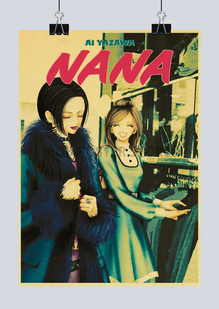 DecorBites™ NANA Anime Kraft Paper Posters: Retro, Funny Prints