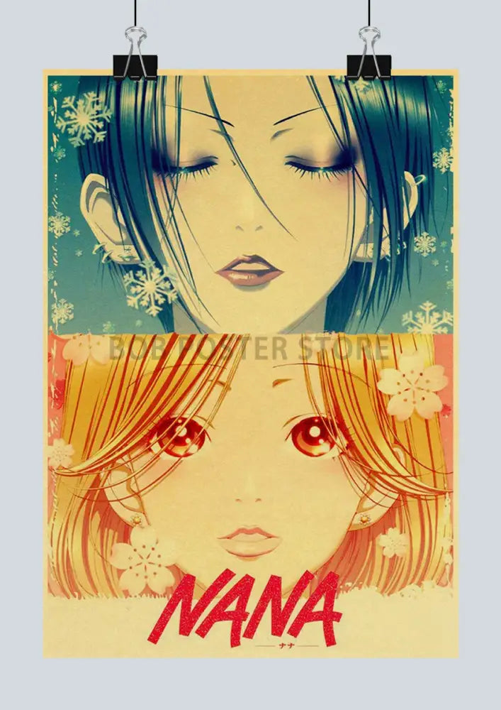DecorBites™ NANA Anime Posters 2021 Retro Kraft Paper Wall Decor