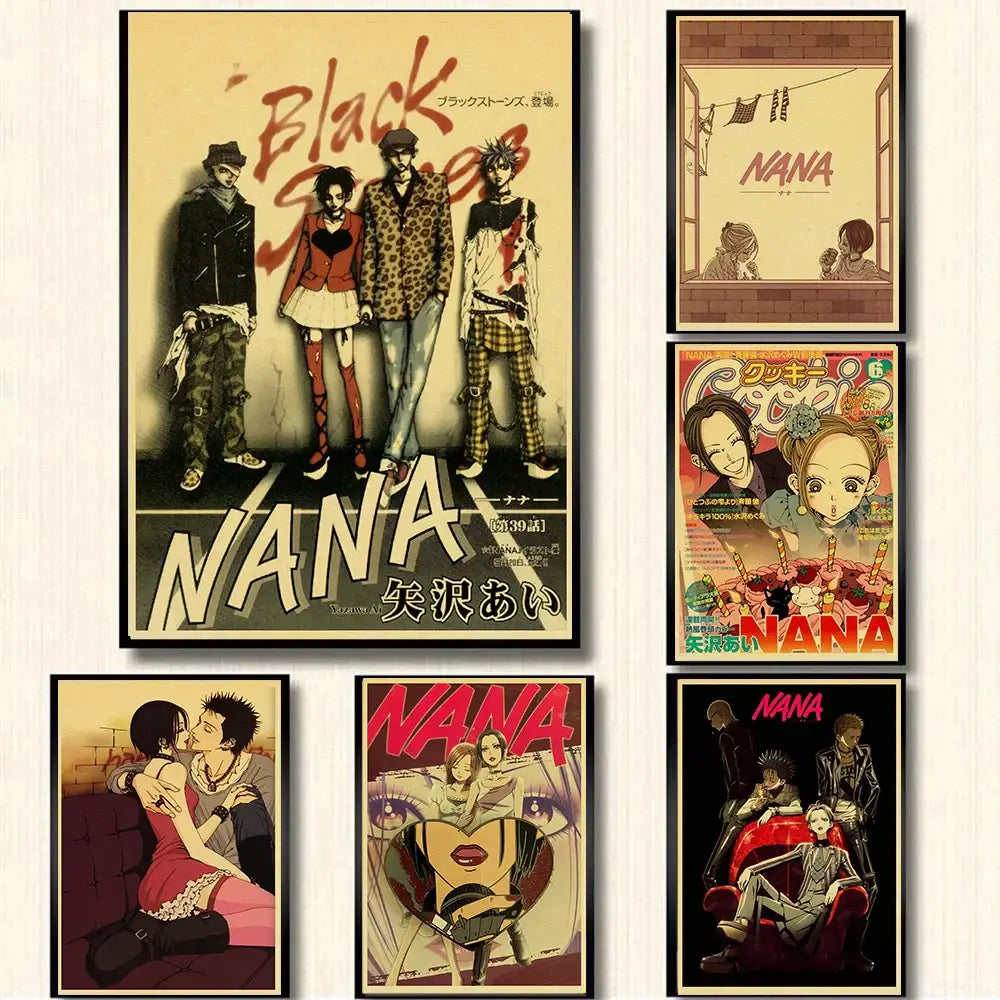 DecorBites™ NANA Anime Posters 2021 Retro Kraft Paper Wall Decor