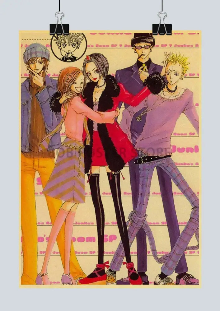 DecorBites™ NANA Anime Posters | Retro Style Kraft Paper Sticker