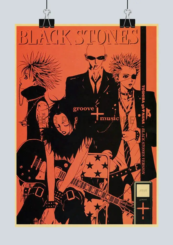 DecorBites™ NANA Anime Retro Kraft Poster Set