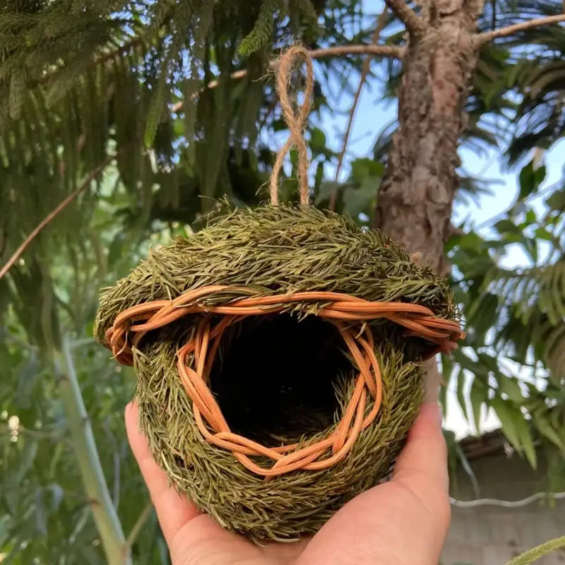 DecorBites™ Natural Grass Bird Cage for Outdoor Decor
